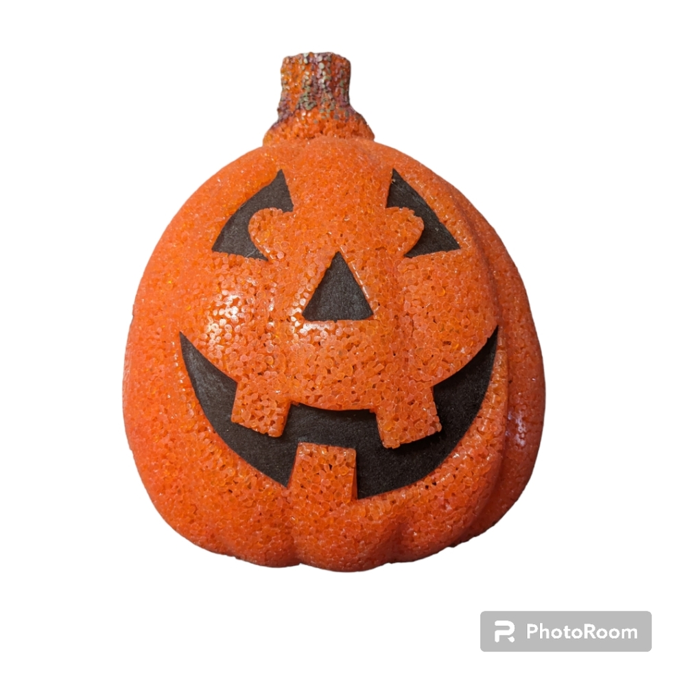 Vintage, Melted Plastic Popcorn, Pumpkin Wall Decor/Mask